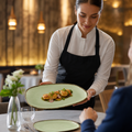 Oblong Plates Sage Green Vitrified Ceramic for Hospitality (Pack of 12)