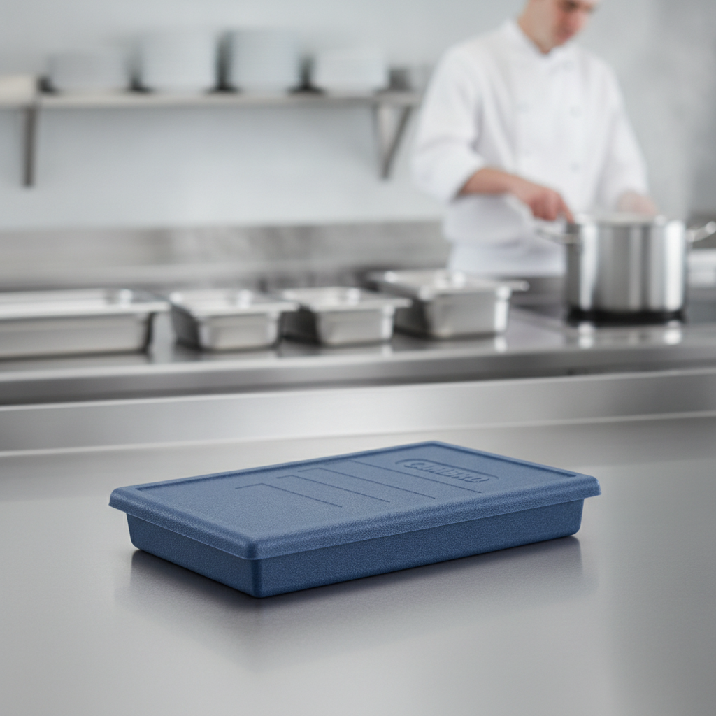 Polypropylene Blue Lid for Insulated Food Pans for Catering
