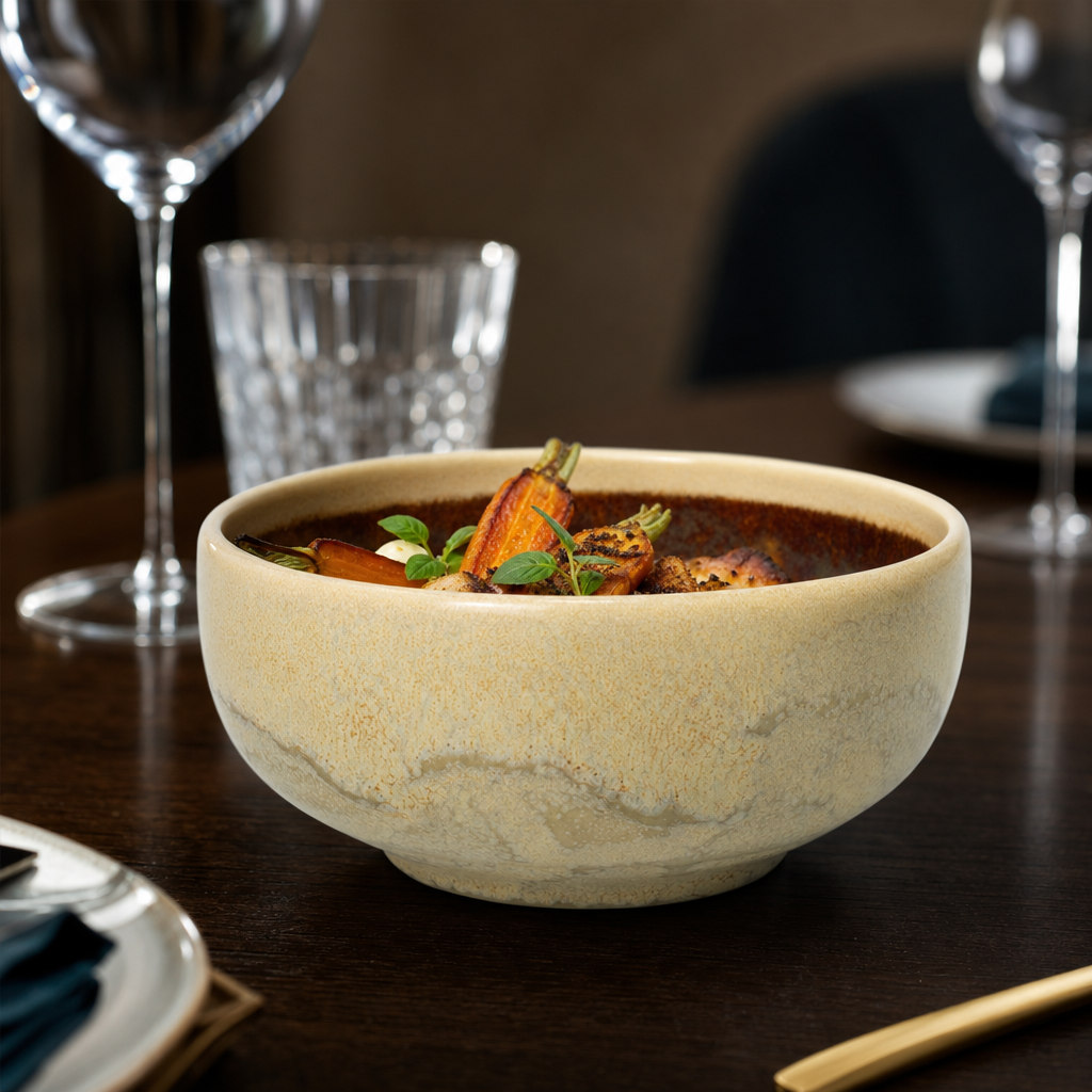 Aurora Vesuvius Amber Bowls 135mm for All Course Dining