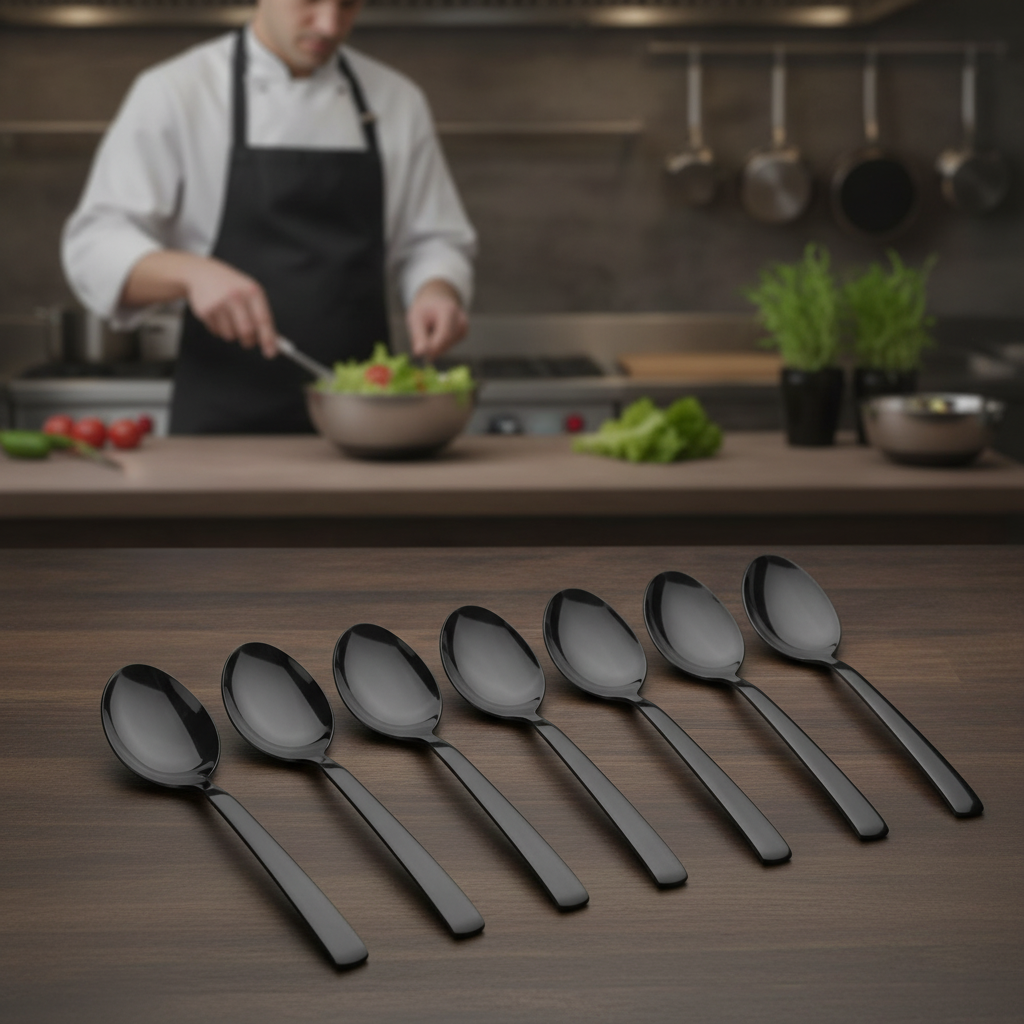 18/10 Stainless Steel Large Salad Spoon for Catering & Hospitality (Pack of 6)