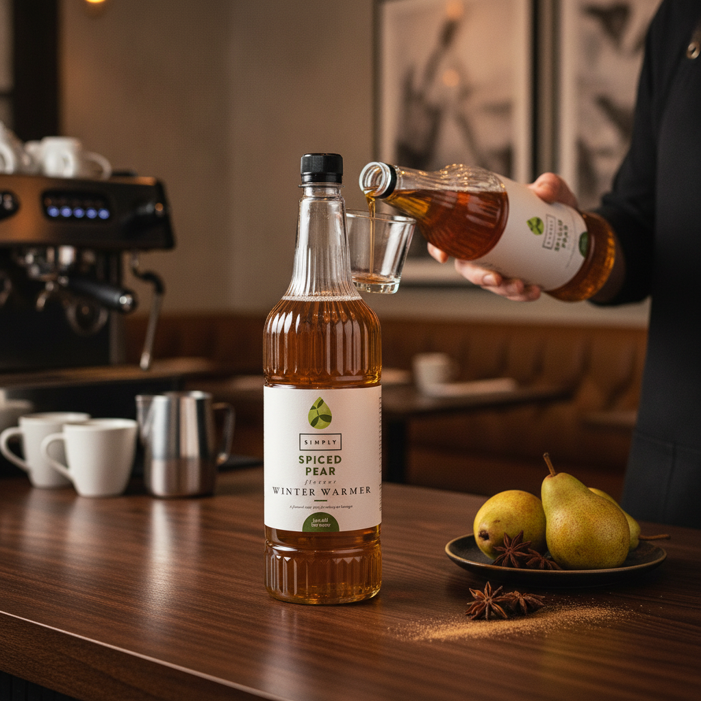 Spiced Pear Syrup 1L for Autumn & Winter Beverages