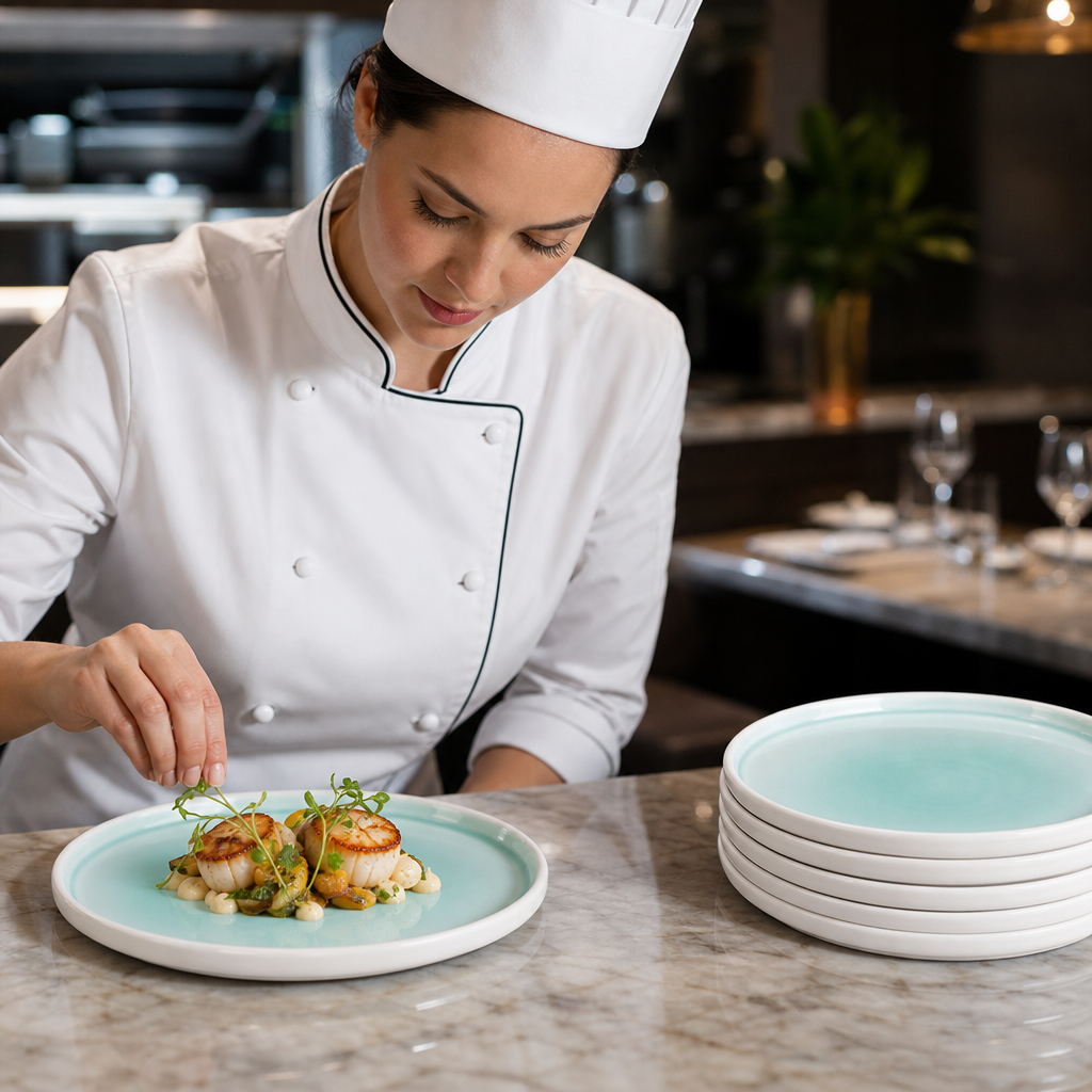 Plates 215mm Porcelain for Stylish Table Settings (Pack of 6)