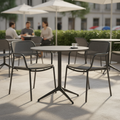 Matte Black Round Outdoor Table Top 600mm for Restaurants & Cafés