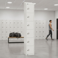 Powder Coated Steel Six Door Lockers 300mm Deep for Personal Storage