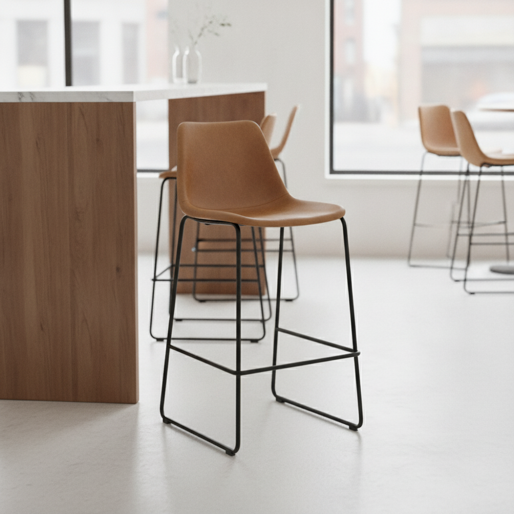 Powder Coated Steel Camel High Stool 1060x565mm for Dining Areas