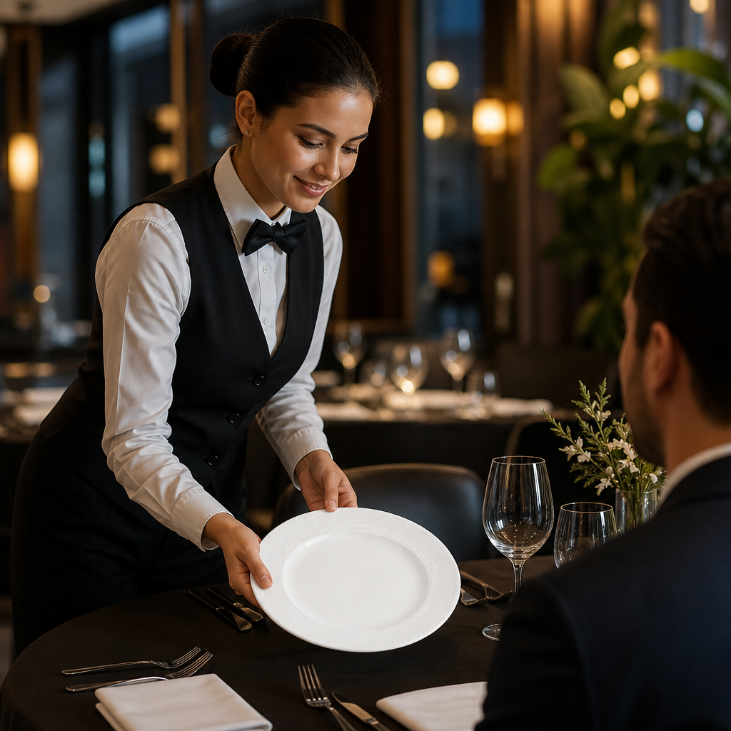 Rimmed Plates 276mm Vitrified Ceramic for Professional Use (Pack of 12)