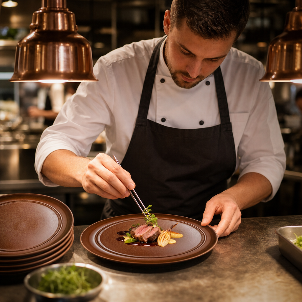 Fire Presentation Plates 280mm Porcelain for Catering (Pack of 12)