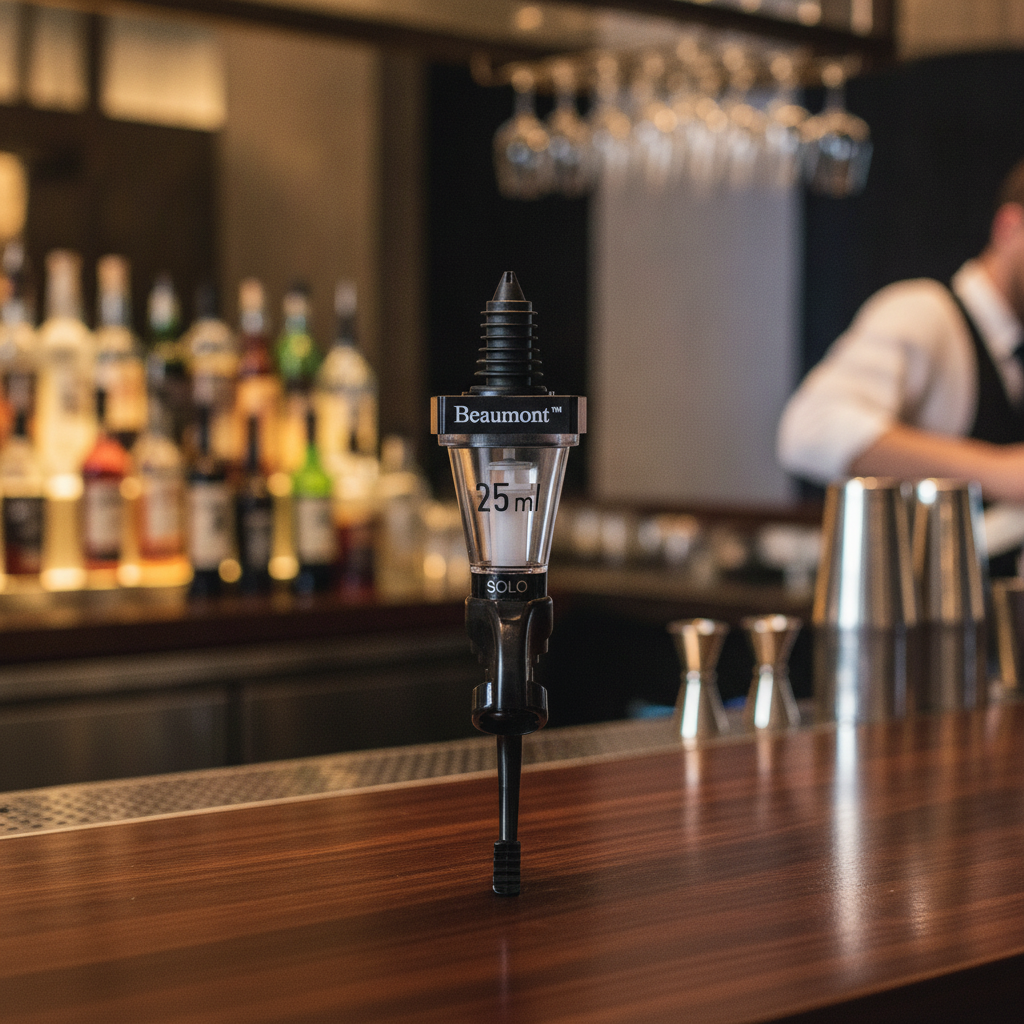 Plastic Black Solo Professional Measure 25ml for Bars & Pubs