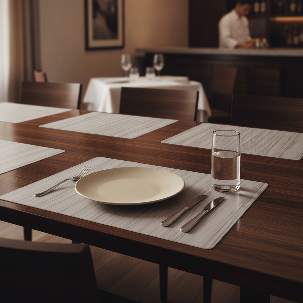 Silicone Placemat Silver 305x406mm for Dining Tables (Pack of 12)