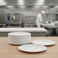 White Disposable Paper Plates 229mm for Outdoor Events (Pack of 1000)