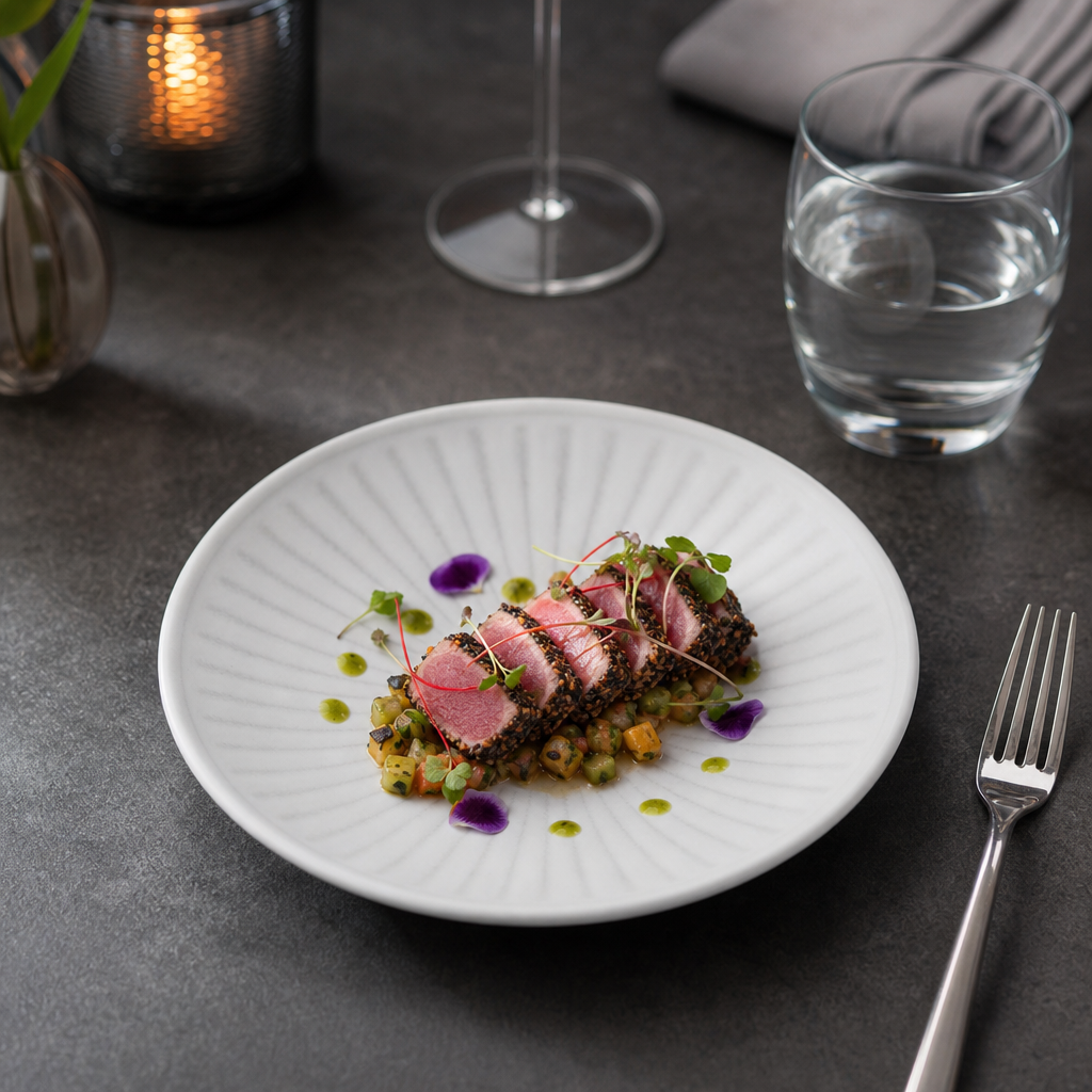 Coupe Plates 165mm Grey Vitrified Ceramic for Culinary Presentation (Pack of 12)
