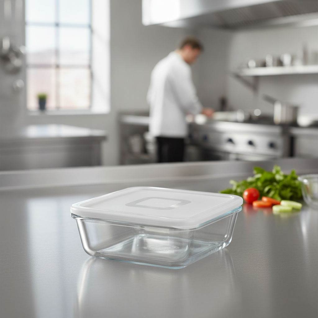 Clear Glass Cook & Freeze Square Dish 850ml for Food Storage