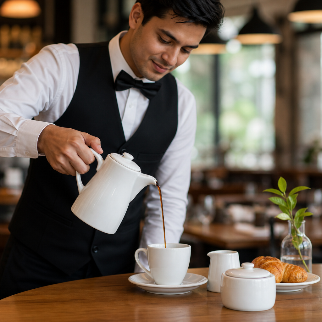 Porcelain Coffee Pot 310ml for Cafés & Restaurants (Pack of 4)