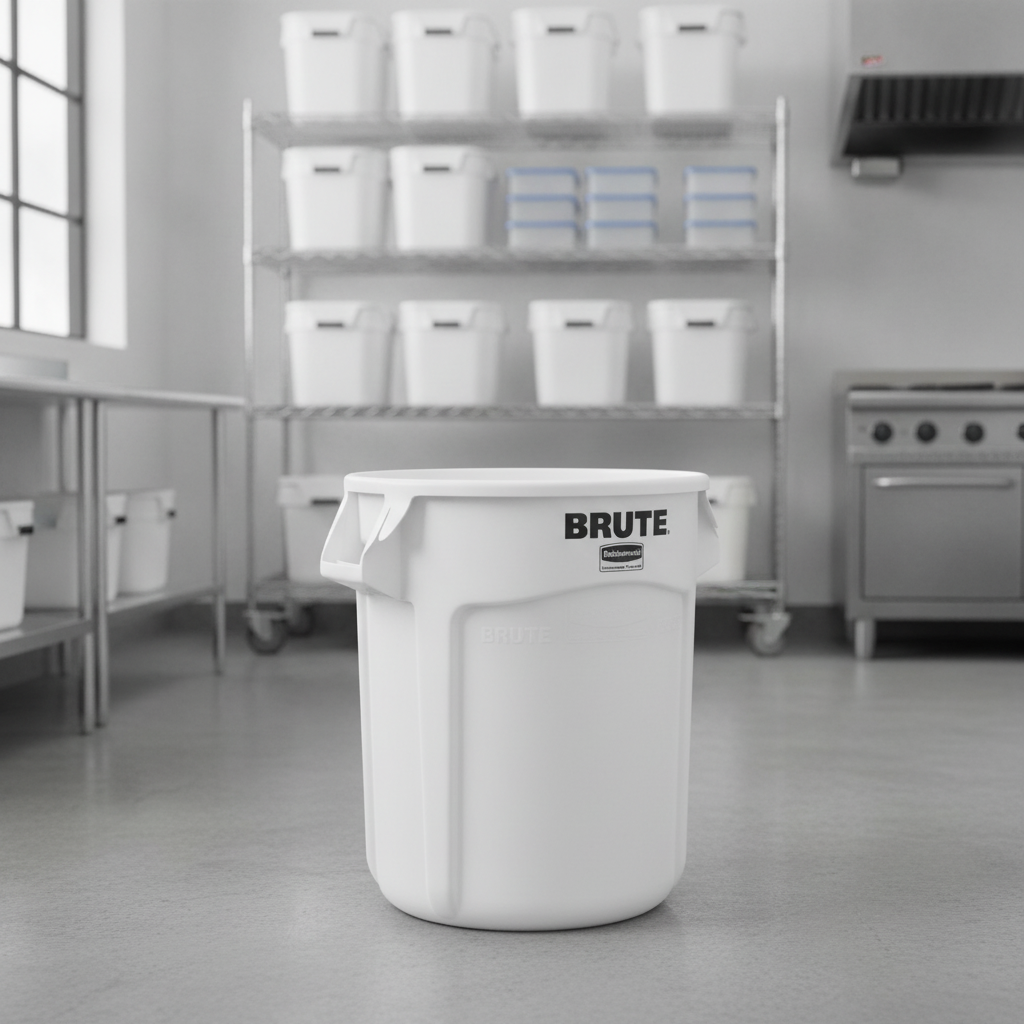 Polyethylene White BRUTE Container 75.7L for Waste Management