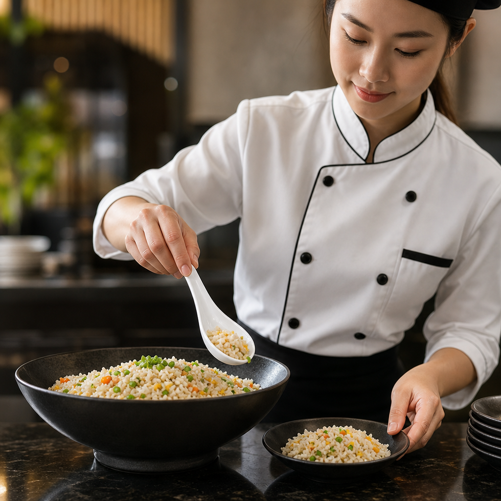 Porcelain Rice Spoon 130mm for Oriental Cuisine (Pack of 24)