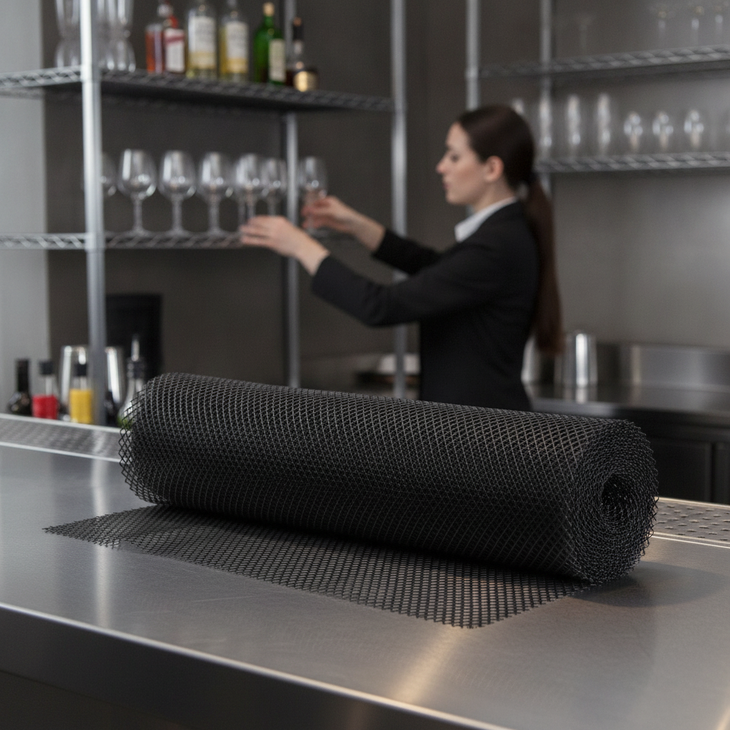 Plastic Bar Shelf Liner 10m for Glass Storage