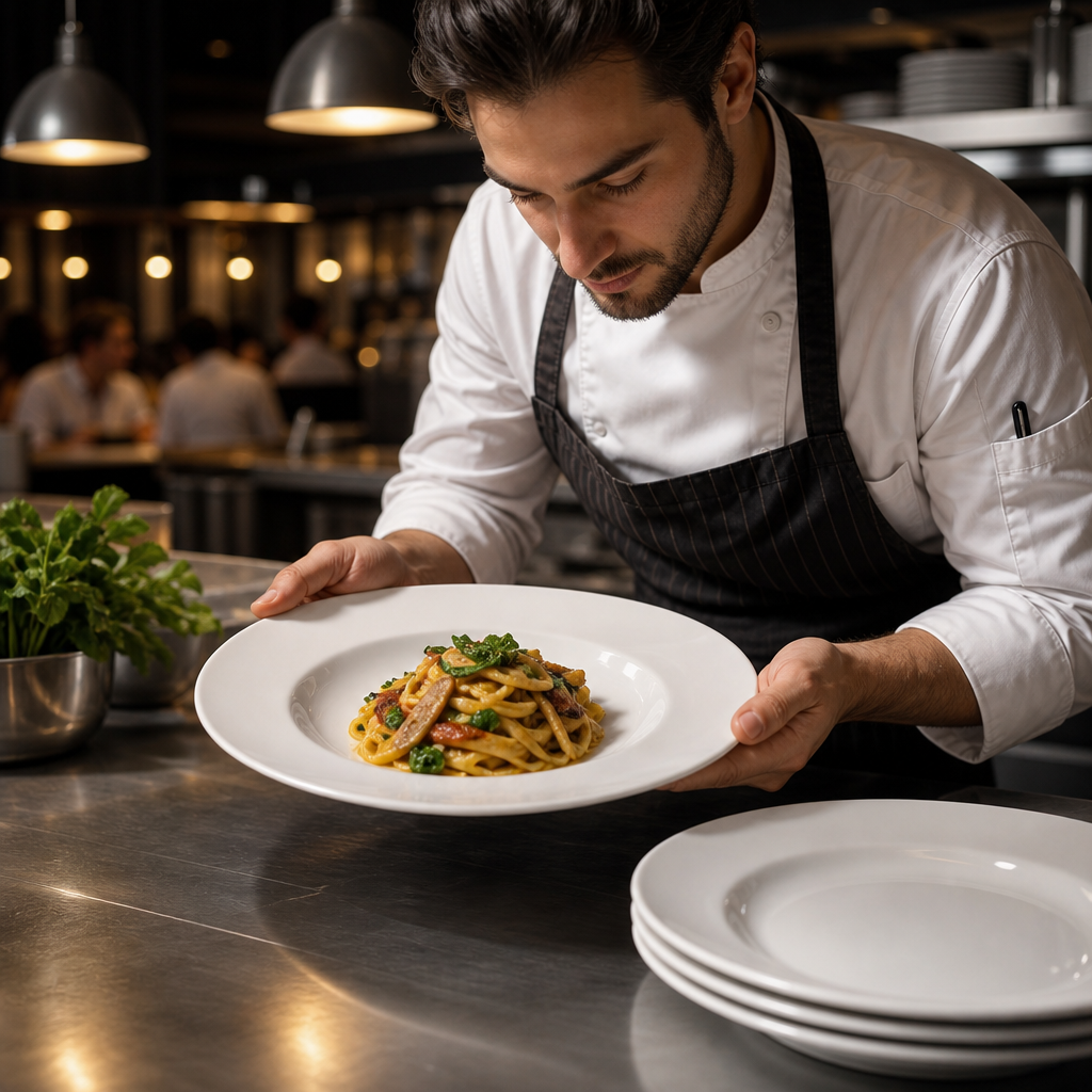Pasta Plates 305mm Porcelain for Restaurants & Catering (Pack of 12)