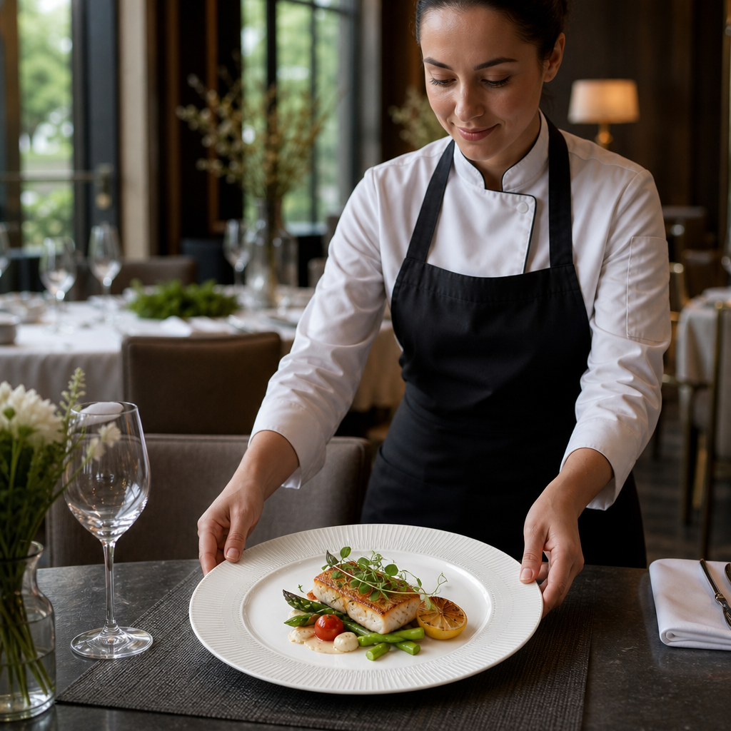 Rimmed Plates 280mm Fine China for Elegant Dining (Pack of 6)