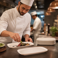 Chef's Oblong Plates x 280 152mm Coral Vitrified Ceramic for Restaurants & Catering (Pack of 12)