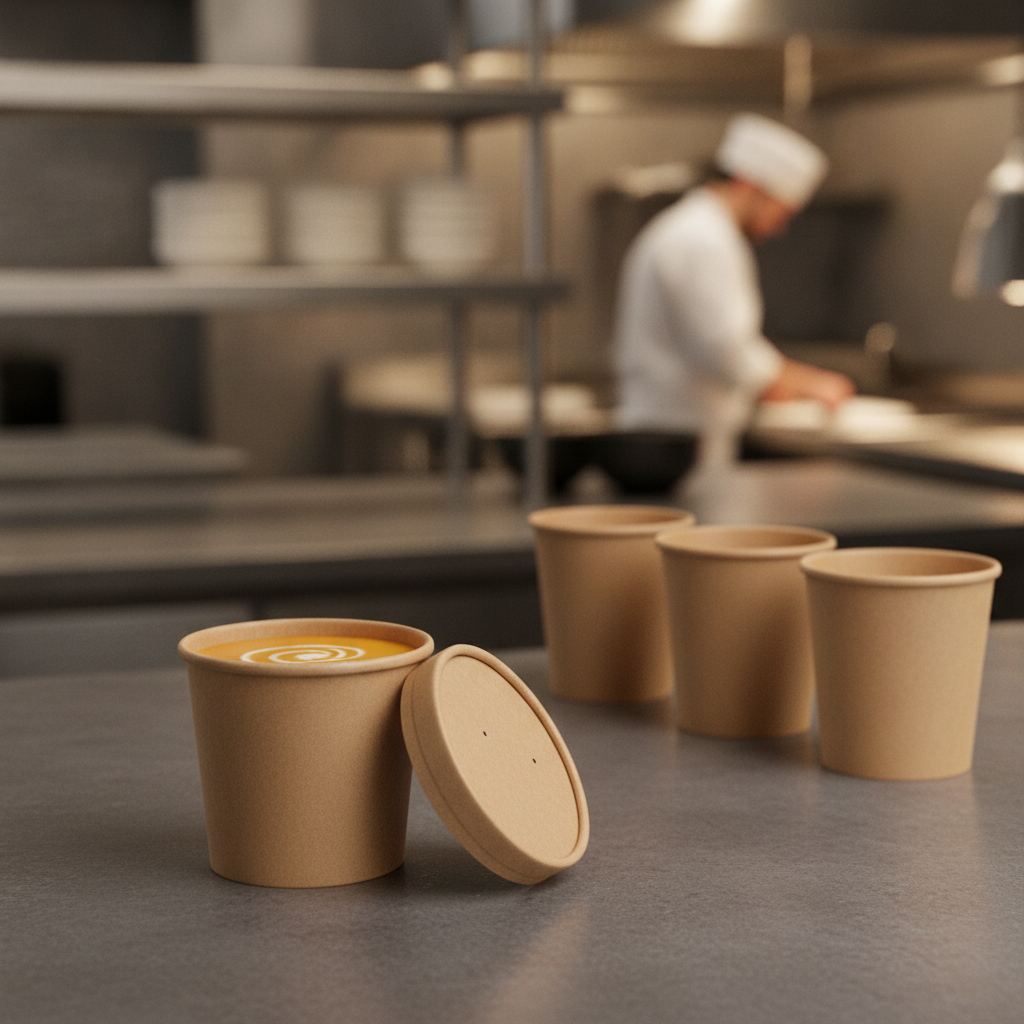 Paper Kraft Souper Cups 350ml for Food-to-Go (Pack of 500)
