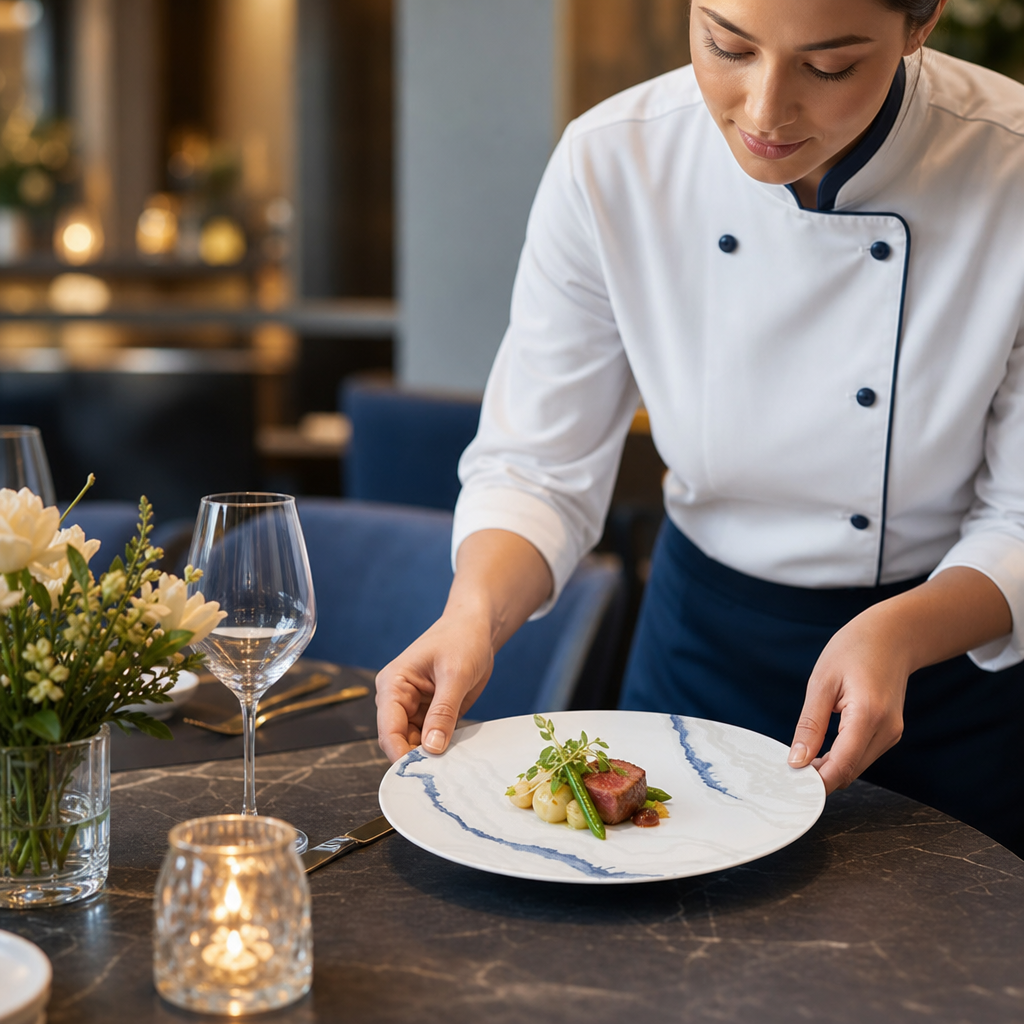Coupe Plates 165mm Blue Vitrified Ceramic for Premium Dining (Pack of 12)