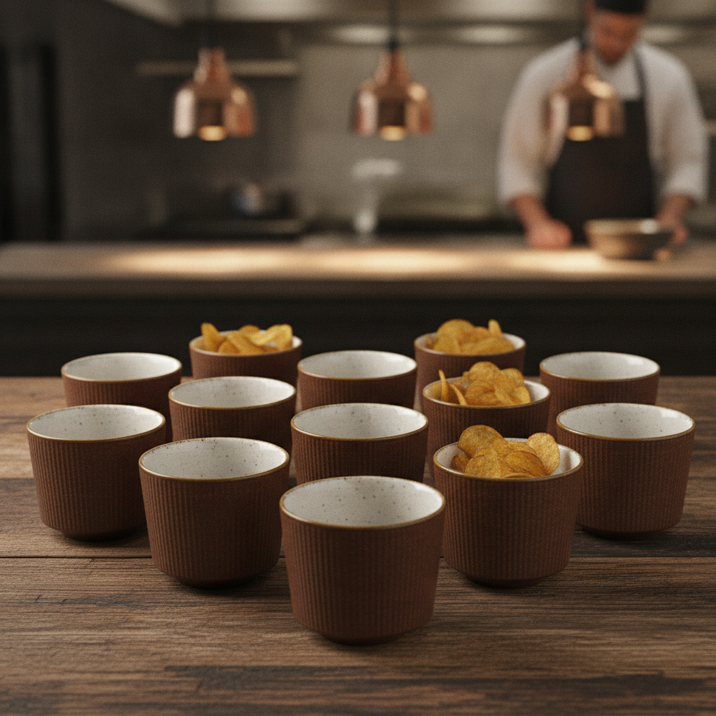 Super Vitrified Ceramic Chip Mugs 325ml for Casual Dining (Pack of 12)