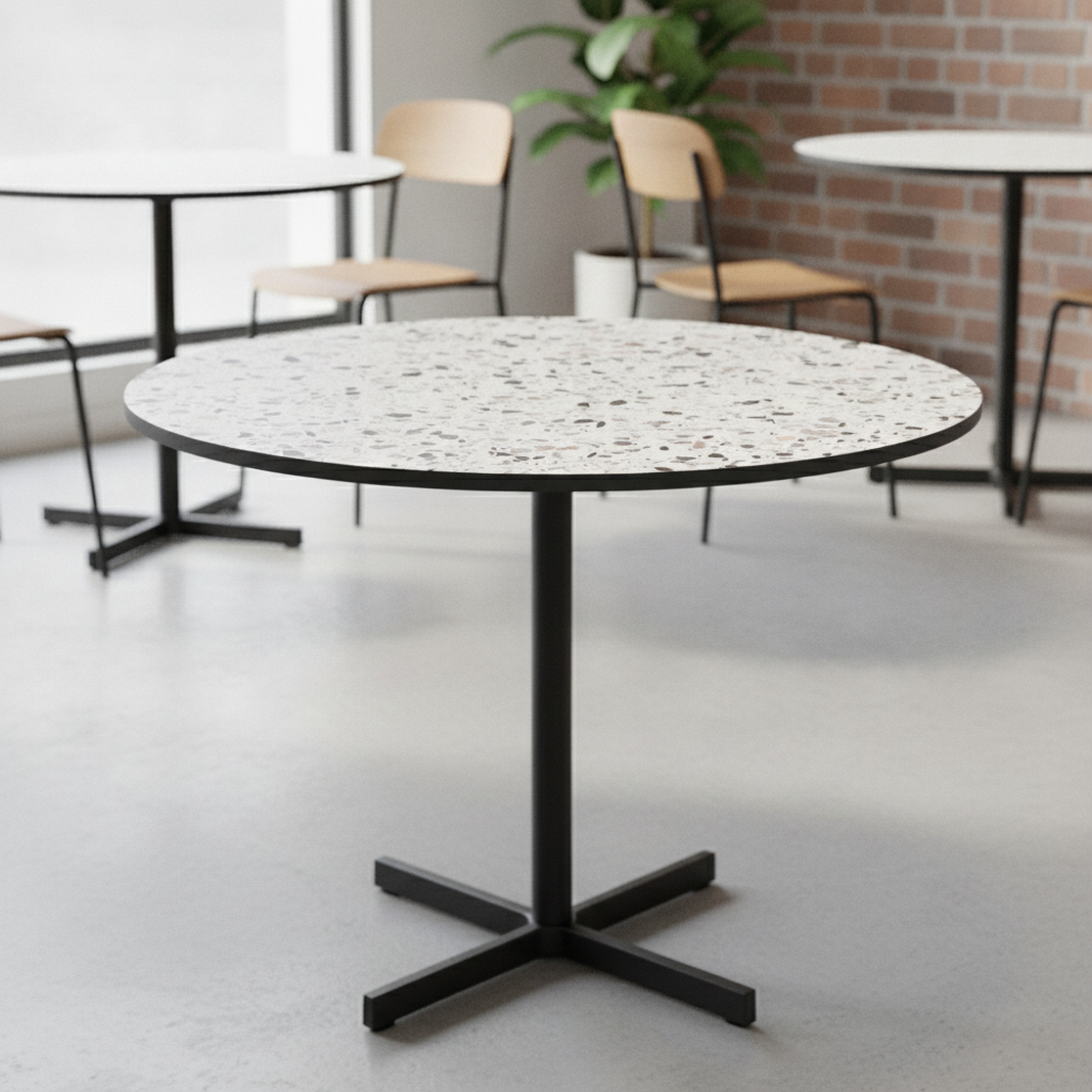 Laminate Mixed Terrazzo Table Top 600mm for Hospitality (Pack of 1)