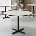 Laminate Mixed Terrazzo Table Top 600mm for Hospitality (Pack of 1)