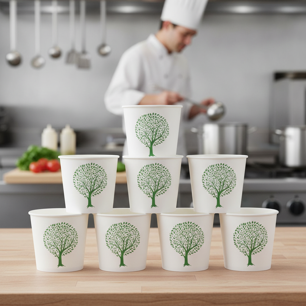 Sturdy Paperboard Soup Containers 682ml for Food Service (Pack of 500)