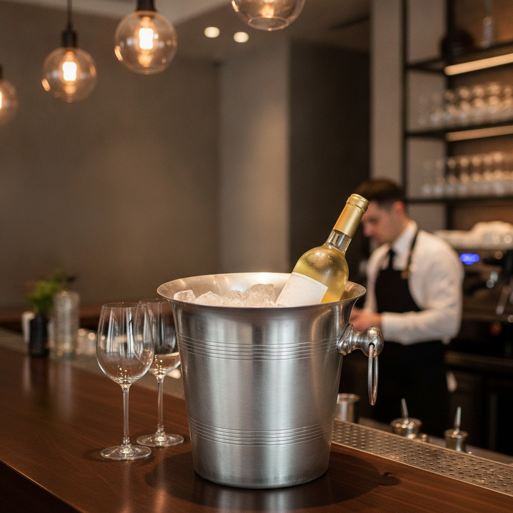 Aluminium Wine Bucket with Handles 200mm for Bars & Pubs