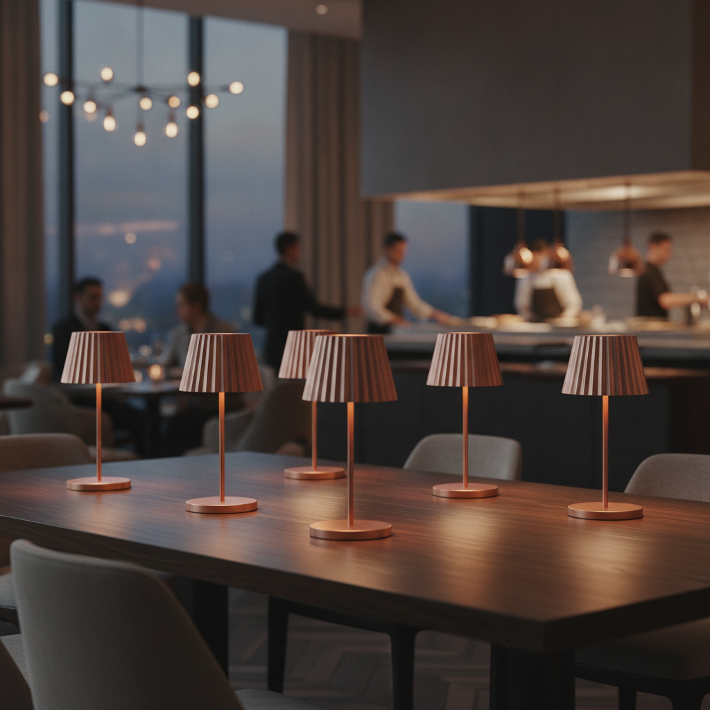 Die Cast Aluminium Cordless Table Lamp 260mm for Indoor & Outdoor Use (Pack of 6)