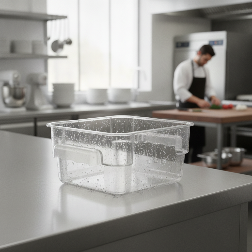 ABS Square Storage Container 1.5L for Professional Kitchens
