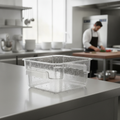 ABS Square Storage Container 1.5L for Professional Kitchens