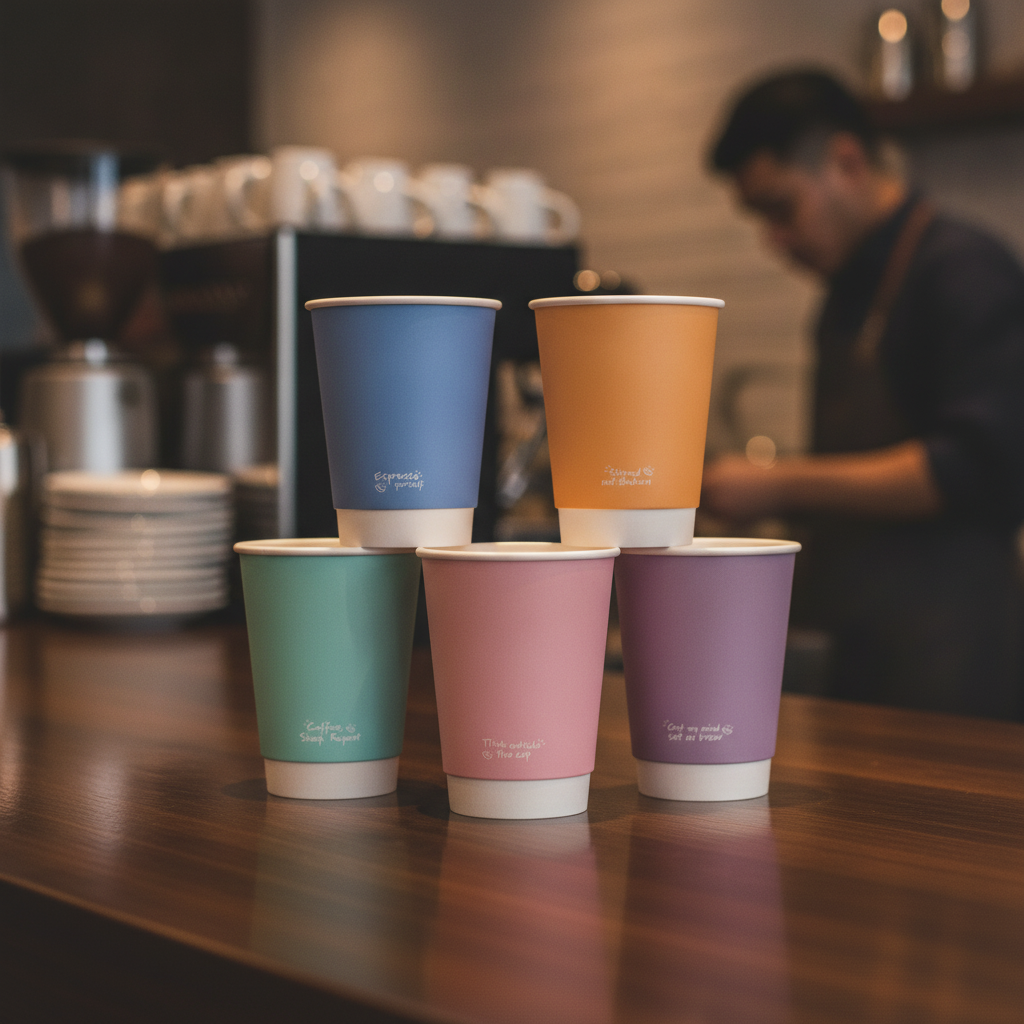 PLA Double Wall Hot Cups 8oz for Takeaway Drinks (Pack of 500)