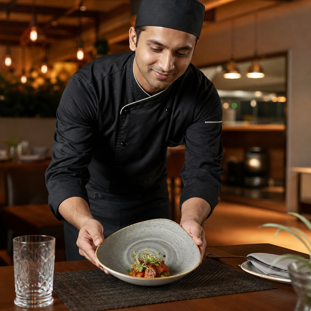 Round Bowl Grey Vitrified Ceramic for Restaurants (Pack of 12)