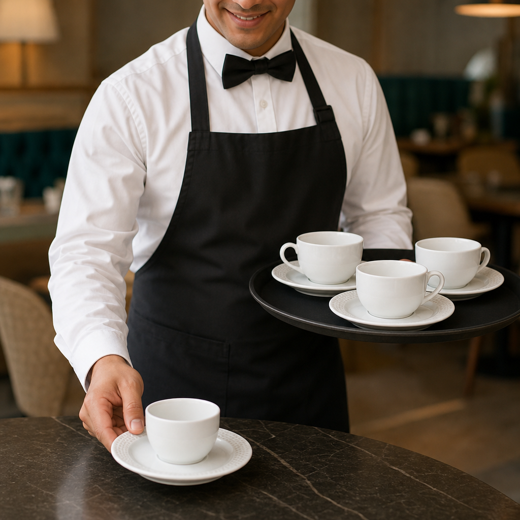 Saucers 128mm White Vitrified Ceramic for Catering (Pack of 12)