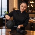 Ceramic Curve Teapot 1.28L for Brewing Tea (45oz)