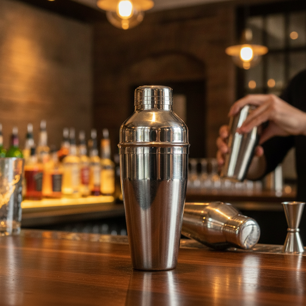 Stainless Steel Cocktail Shaker 550ml for Vintage Bars