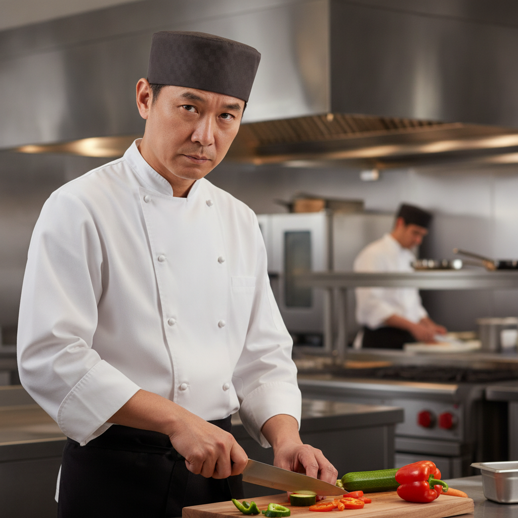 Recycled Polyester Black Cool Vent Beanie for Culinary Use