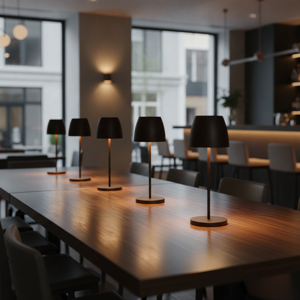 Die Cast Aluminium Cordless Table Lamp 300mm for Indoor & Outdoor Use (Pack of 6)