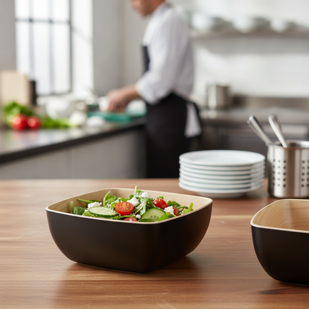 Melamine Black and Brown Bowl GN1/6 for Catering