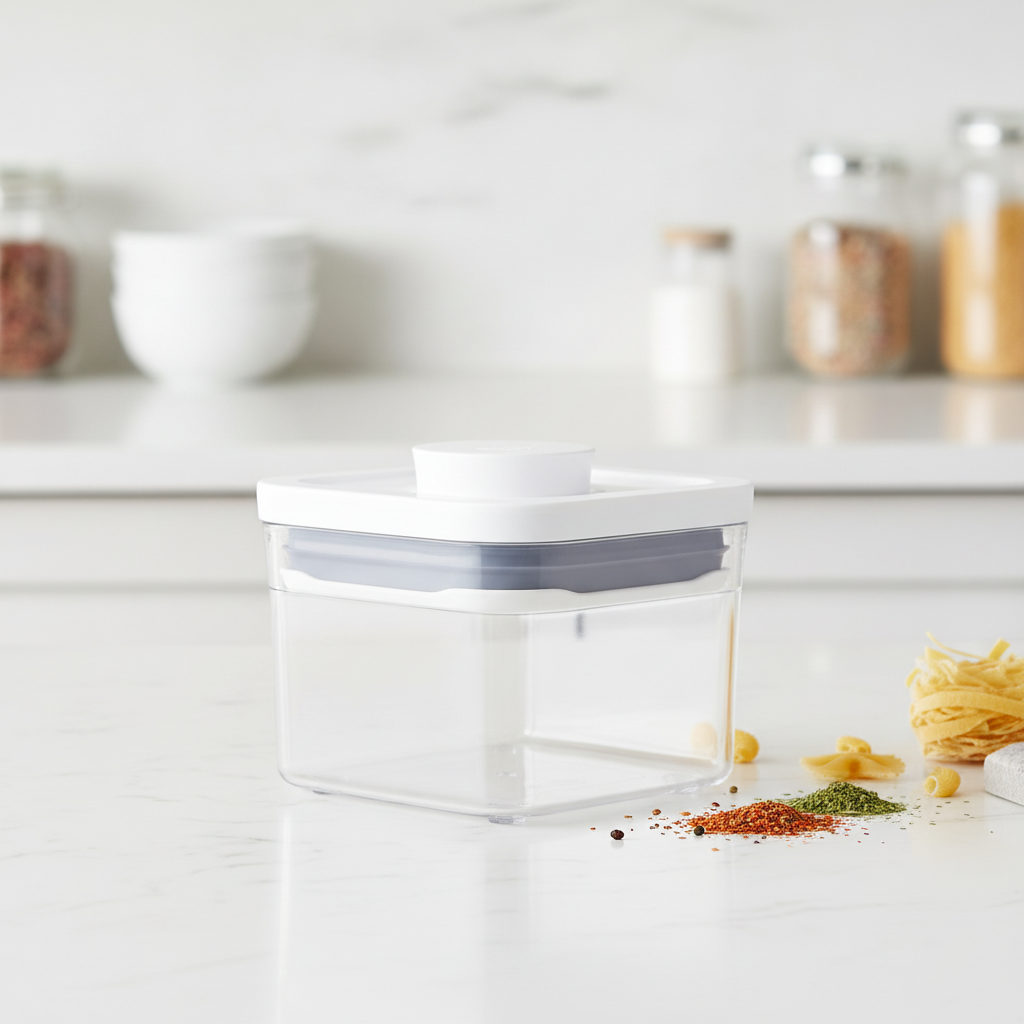 Plastic Square Food Storage Container 400ml for Kitchen Use