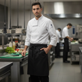 Black Polycotton Baggy Chefs Trousers for Commercial Use