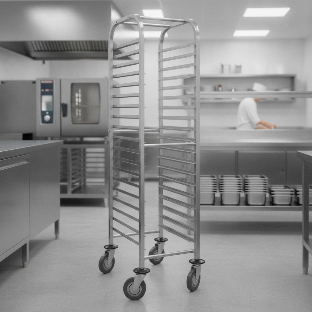 Stainless Steel Gastronorm Racking Trolley 20 Level for Commercial Use