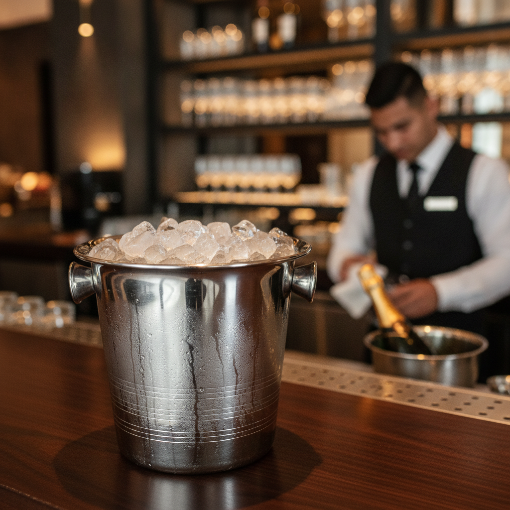 Stainless Steel Ice Bucket 1050ml for Hospitality Use