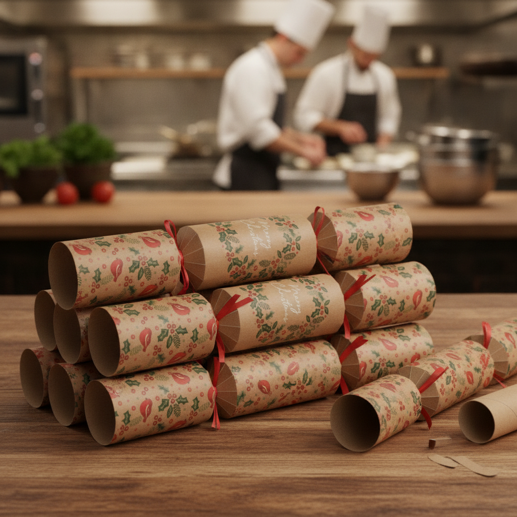 Recycled Board Christmas Crackers 12in for Festive Gatherings (Pack of 50)