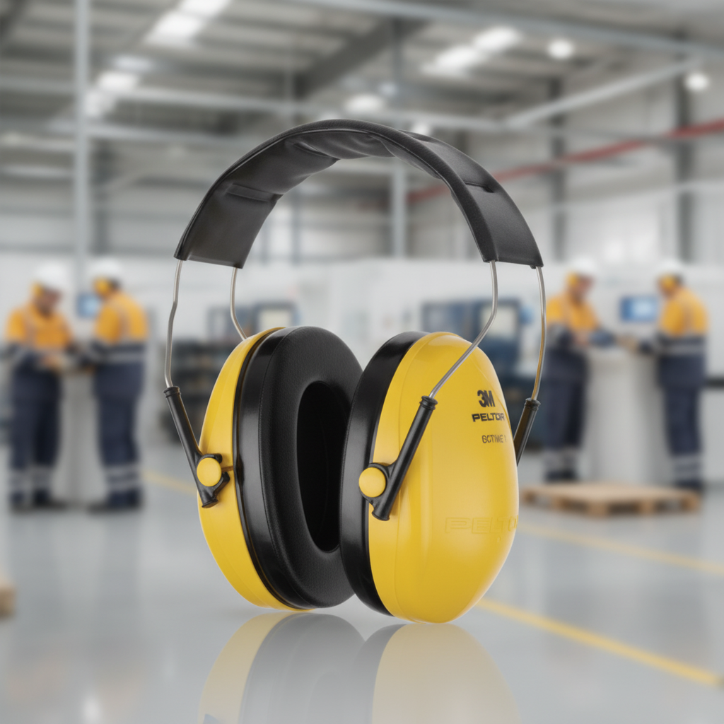 Polyurethane Ear Defenders Yellow for Workplace Safety