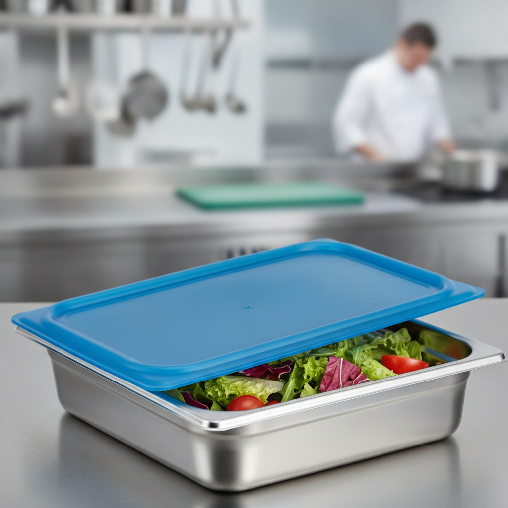 Polypropylene Seal Lid Blue 1/3 GN for Food Storage