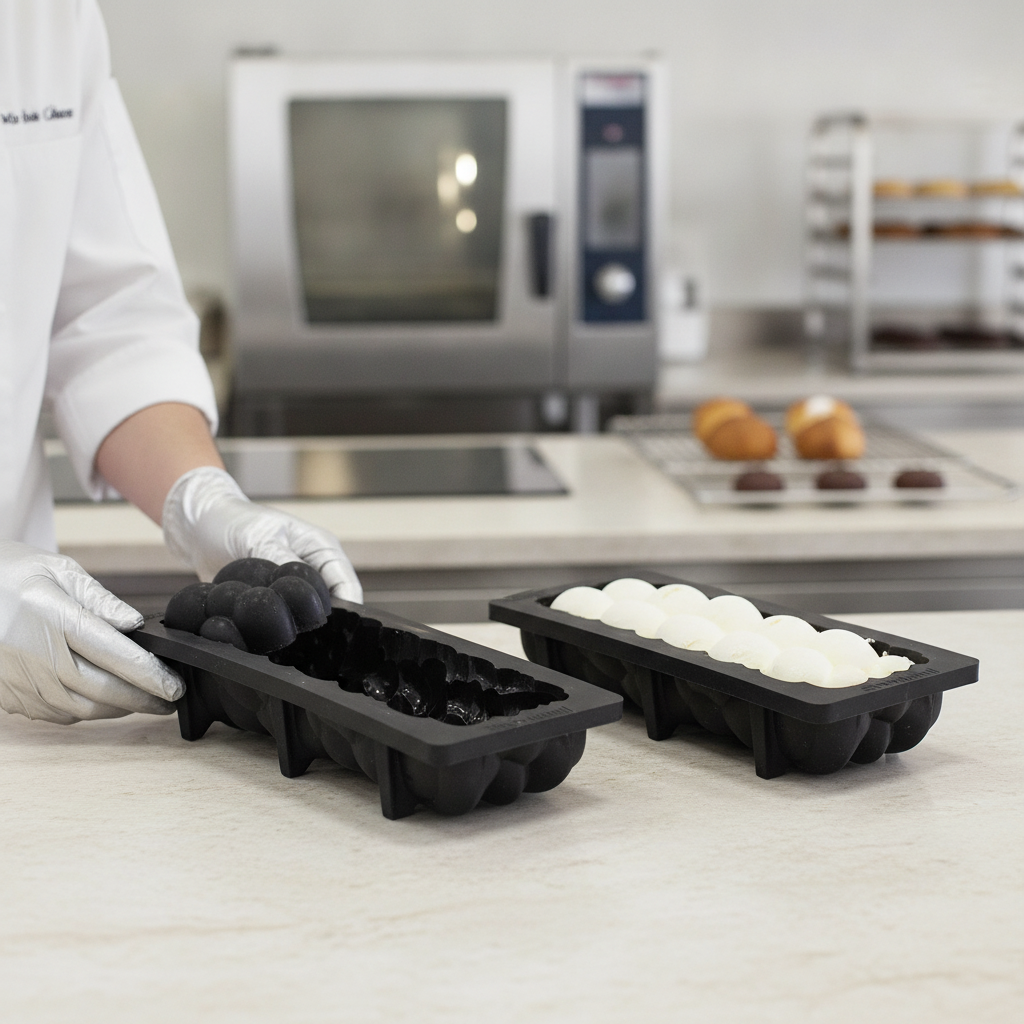 Flexible Black Silicone Eros Mould 165x165mm for Baking & Chilling