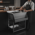 Stainless Steel Modular Bar Ice Well for Cocktail Preparation